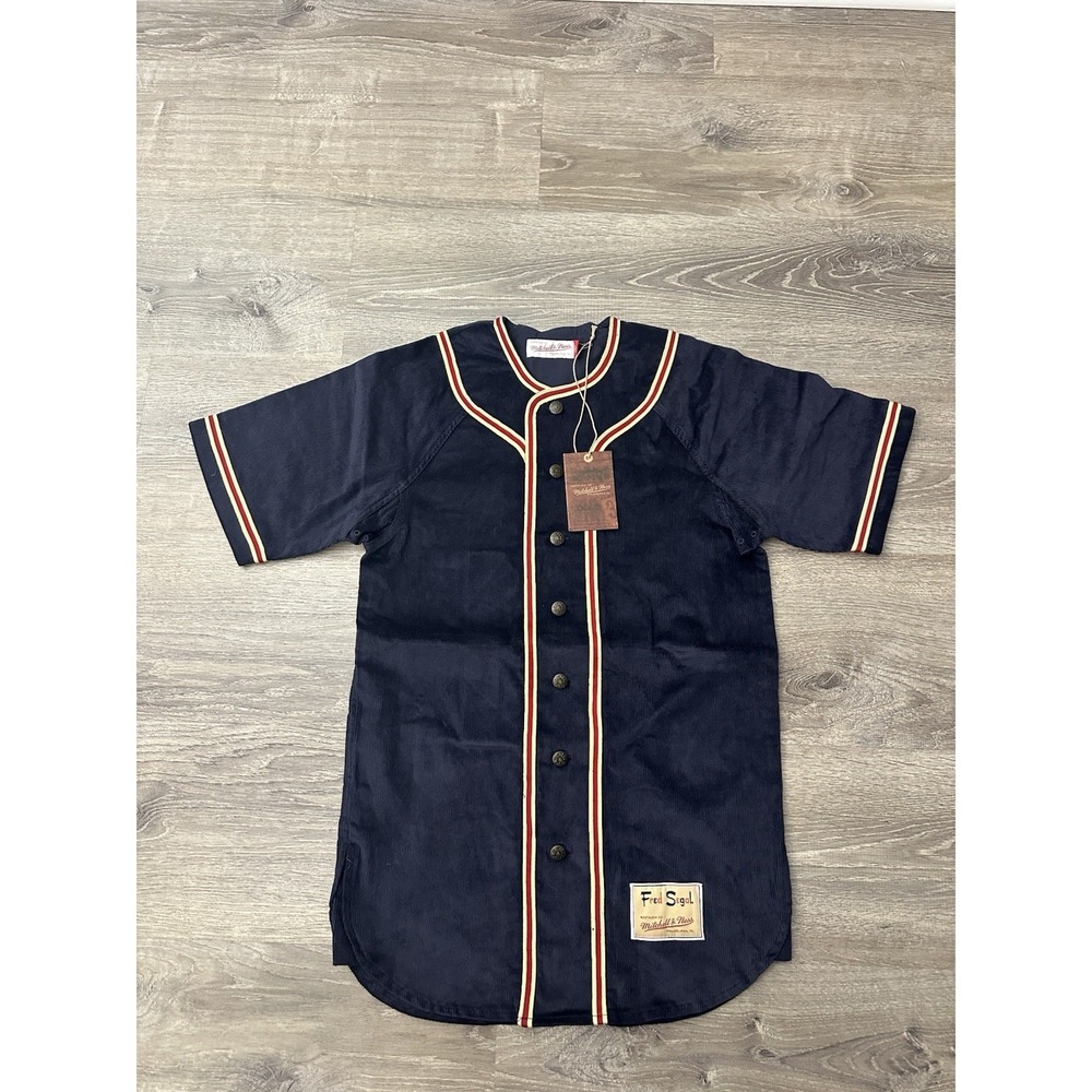 Fred Segal Mitchell & Ness Baseball LA Jersey Men's S Navy Corduroy MSRP $188